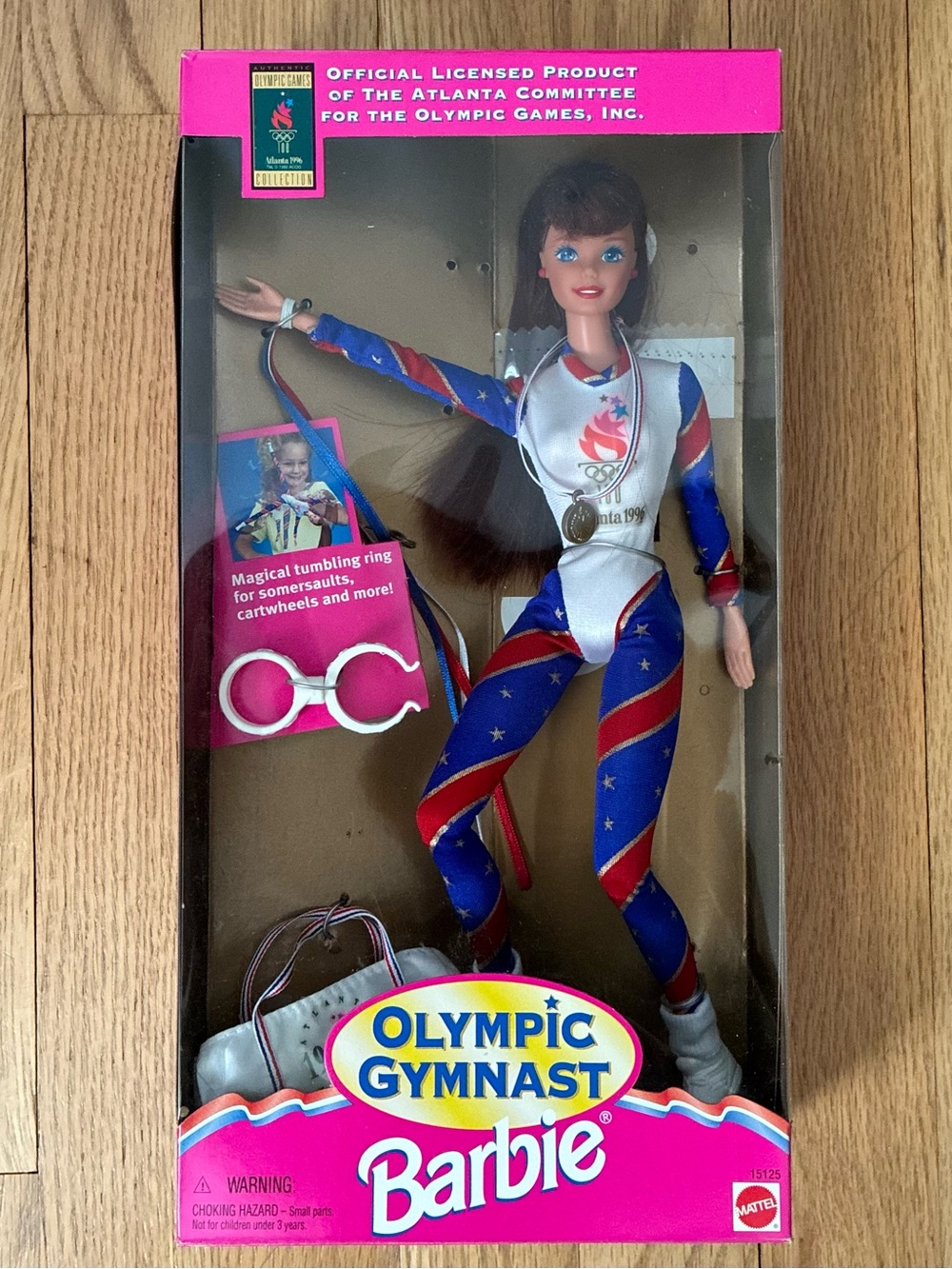 NWT BARBIE 1996 Atlanta Olympic Gymnast Barbie®️ #15125 
Auburn Hair